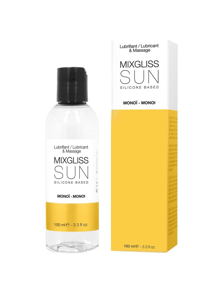 2 en 1 Lubrifiant et huile de massage silicone Mixgliss Sun Monoï 100 ML - MG2212